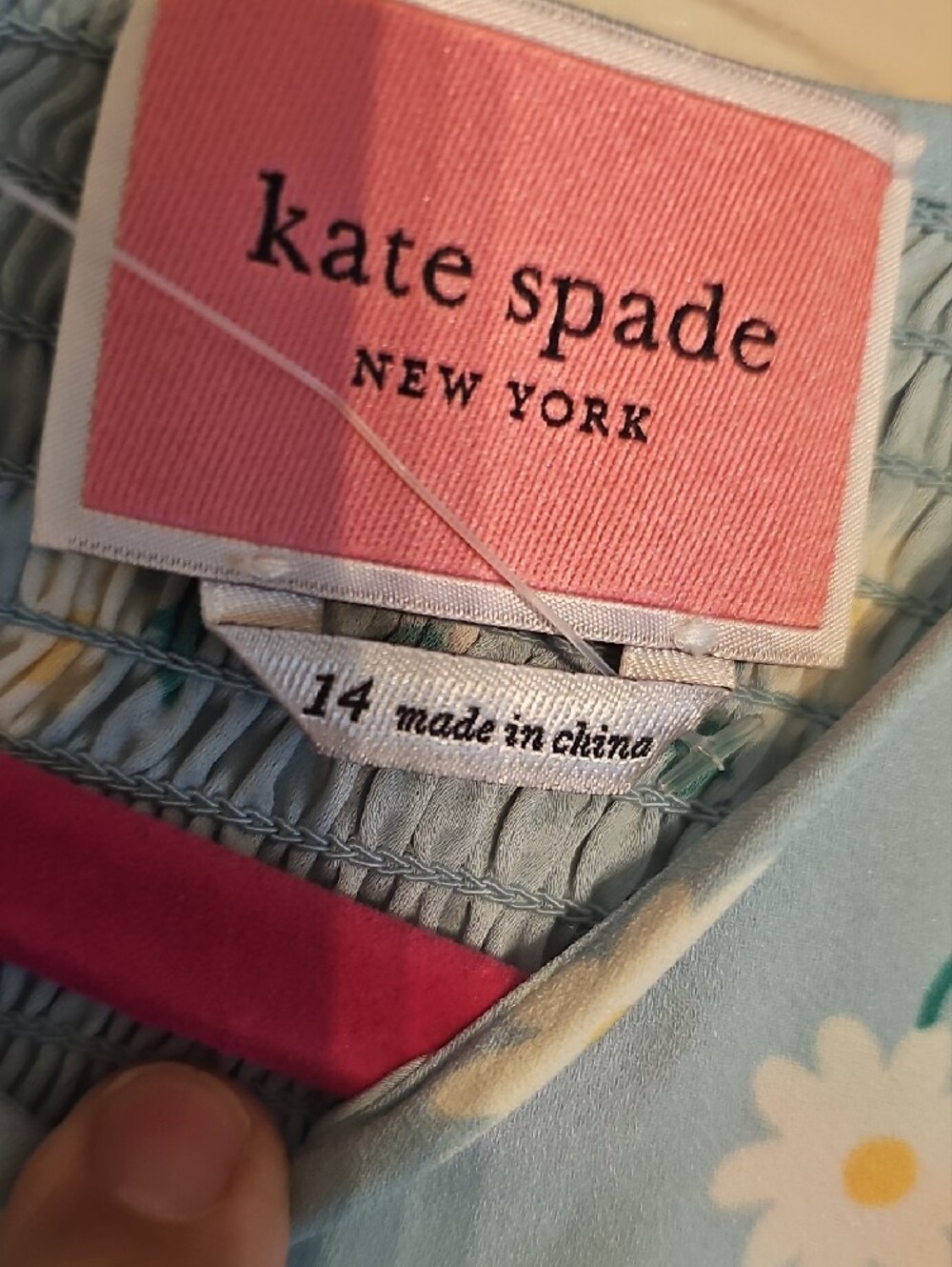 Kate Spade ight Blue Daisy Print Midi Dress - Picture 4 of 10